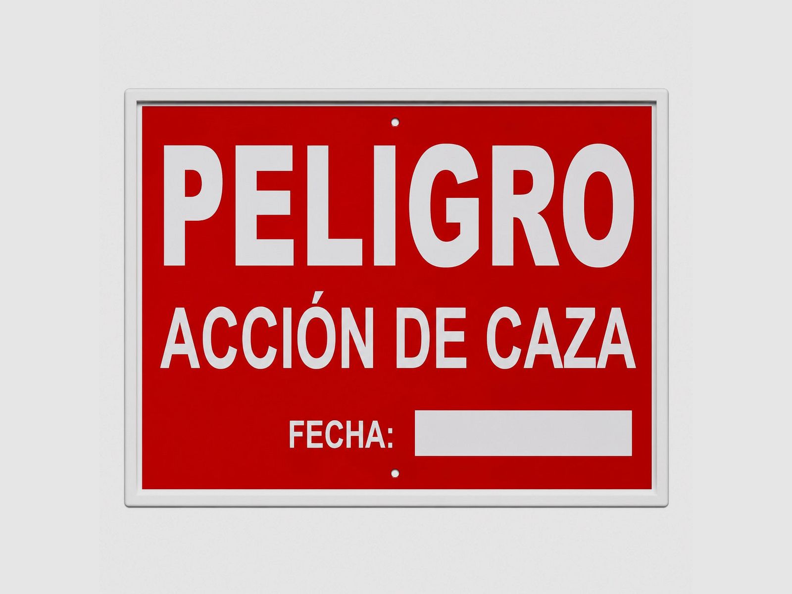 Warnschild Jagdaktion Andalusien 50x33 cm