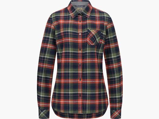 Blaser Bluse Martina Flanell, Dunkel Oliv/ Rot kariert