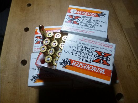 Munition .45 WinMag (original Winchester)