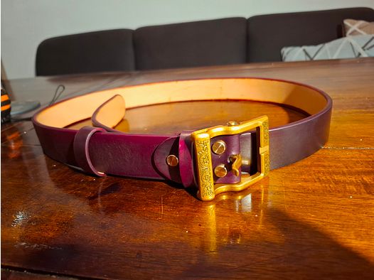 Handcrafted leather belt