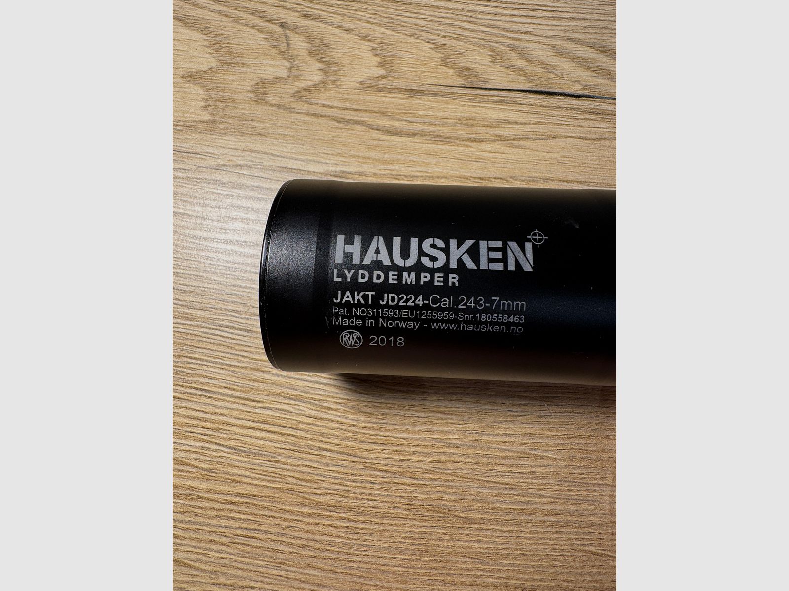 Hausken Schalldämpfer JAKT JD 224 Cal. 243-7 mm.