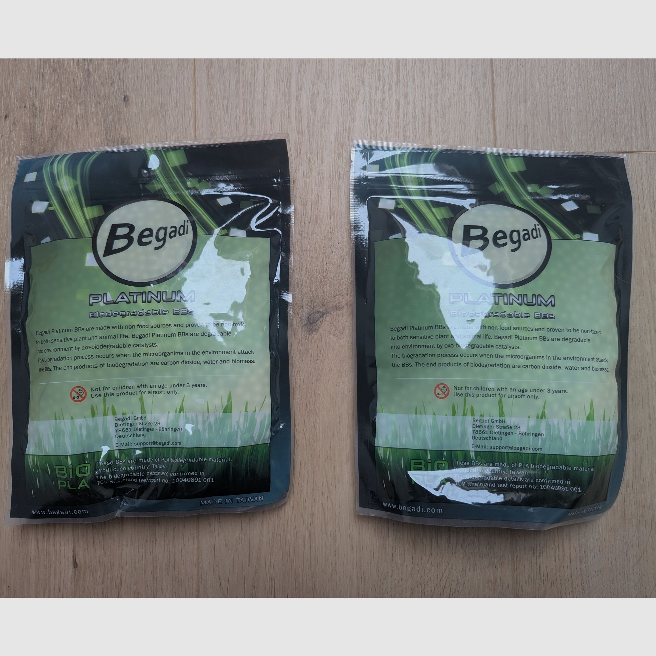 6,000 BEGADI Platinum Grade Bio 6mm Airsoft BBs, polished multiple times & specially hardened, 0.32g