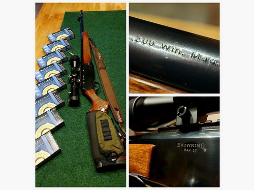 Browning Bar II, .300 WinMag,Büchse,Selbstlader,DDOptics,Munition,Gewehrriemen Niggeloh 
