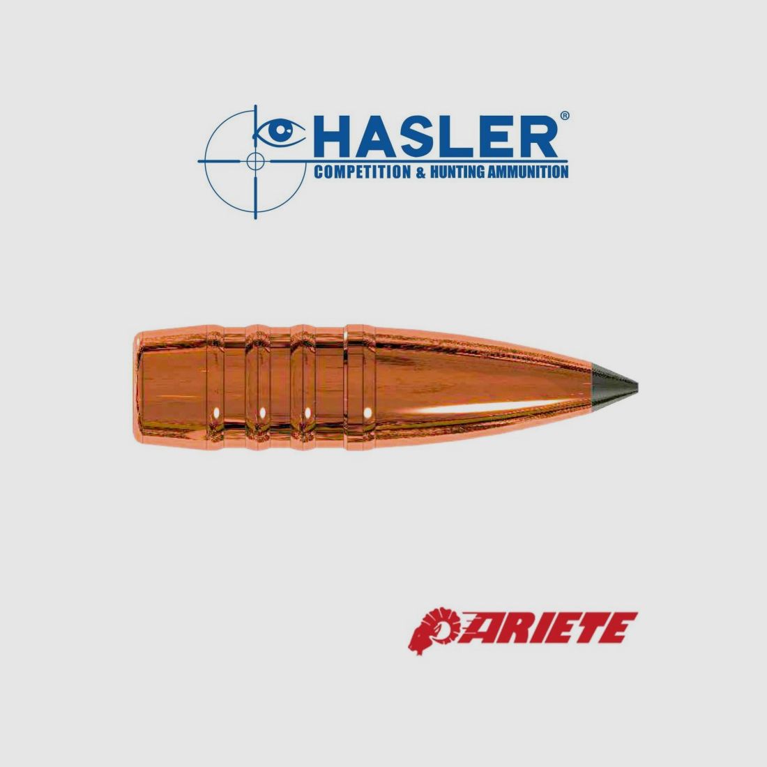 Hasler Hunting Ariete Ogiva HA cal. 8 (.323) 160 grn, cb 0.375