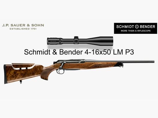 J.P. Sauer & Sohn Sauer 505 Ergo Lux Repetierbüchse HQ3 Ausstattungspaket Elegance + VSR | 8.5x55 Blaser | Schmidt & Bender 4-16x50 Long Range