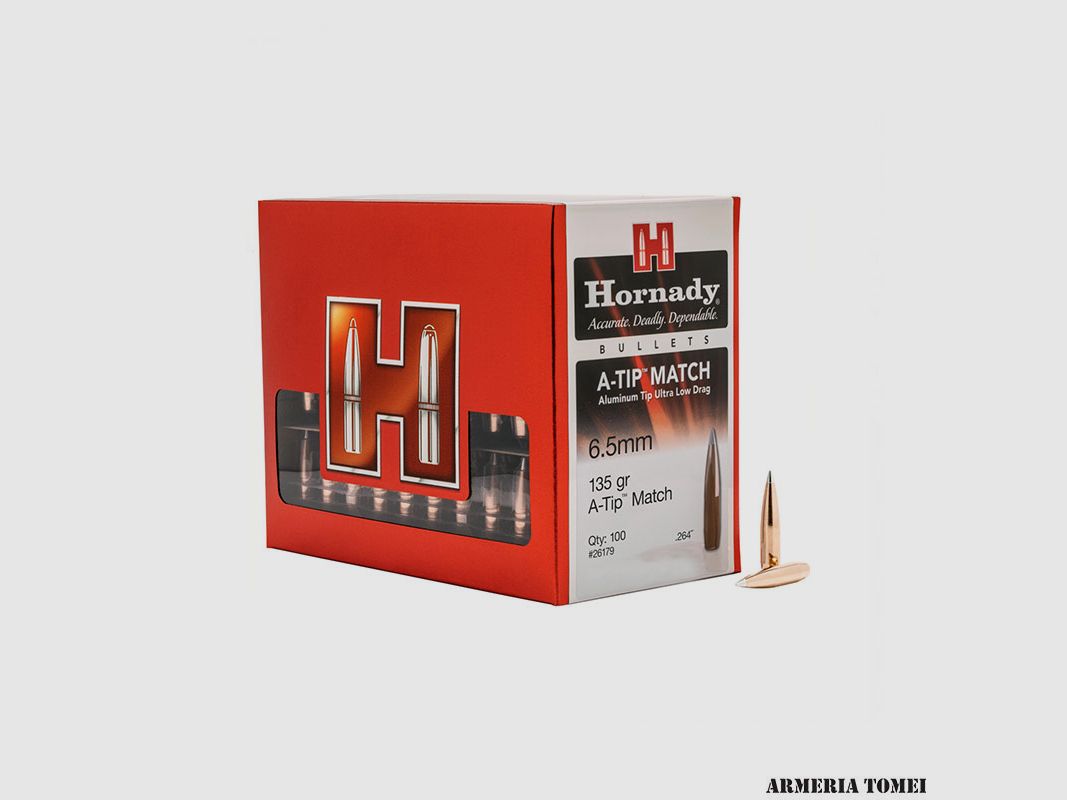 HORNADY – GESCHOSSE A-TIP MATCH 6.5MM (.264″) 153GR (100 STK), Bild 2 von 3