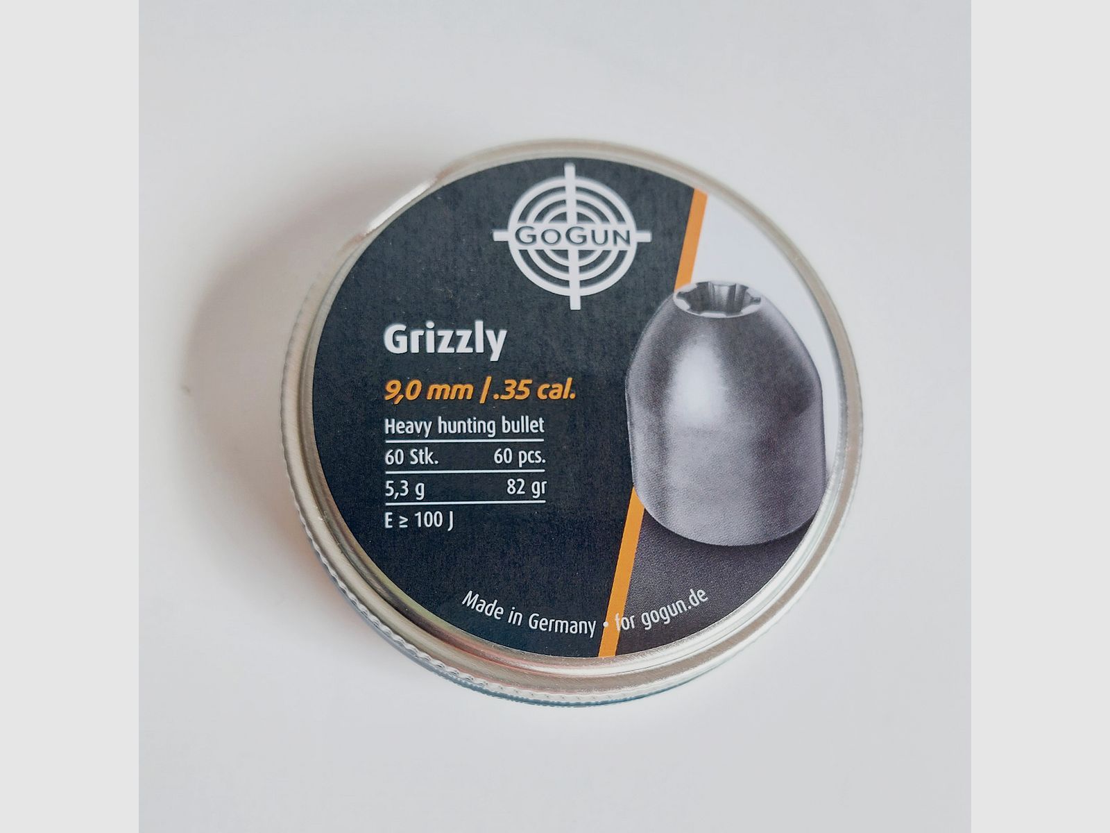 Gogun Grizzly Diabolos im Kaliber .357 (9mm) für Luftgewehre 