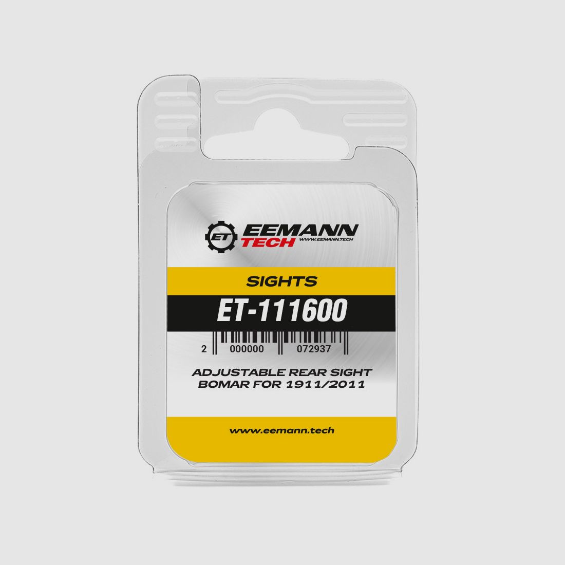Eemann Tech Adjustable Rear Sight BOMAR for 1911/2011, image 3 of 3
