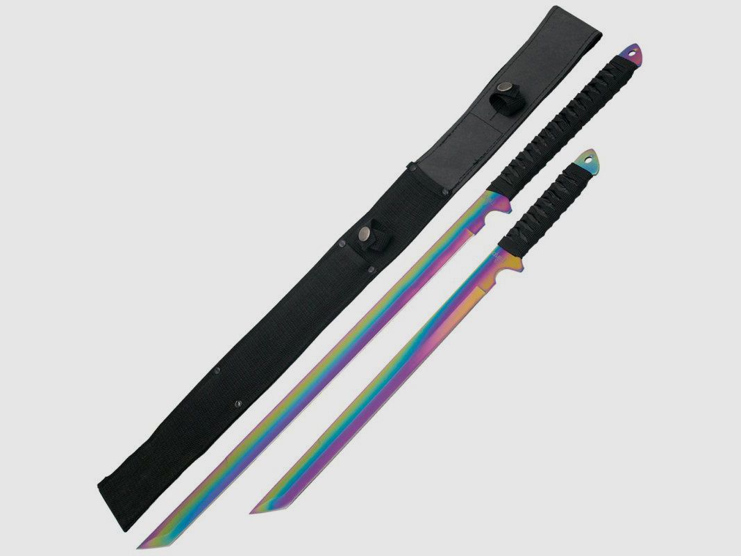 Ninja machetes including carrying case