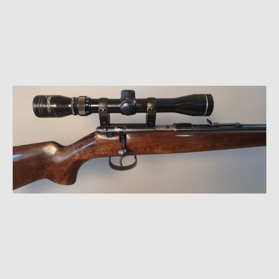 Anschütz single shot .22 long rifle with scope .22lr