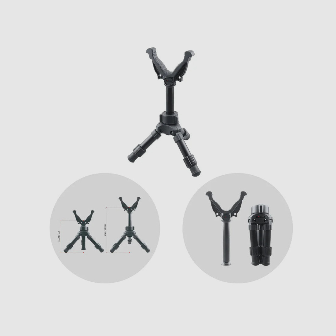 Vector Optics RSGR-06 Rokstad Tripod 15–24 cm mit V-Auflage