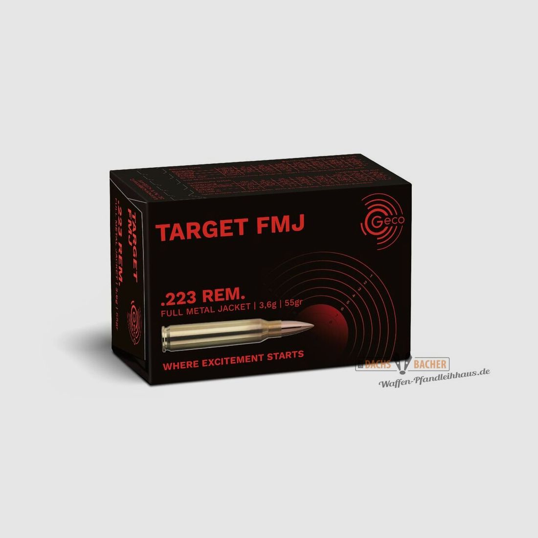 GECO .223 Rem. Target FMJ 3,6g/56gr 50 Schuß