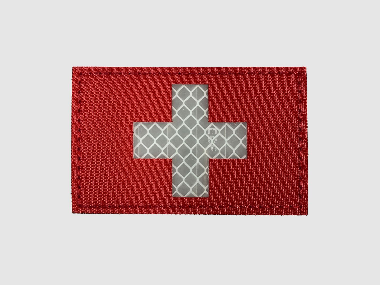 Morale Patch Klettabzeichen SWISS FLAG, reflective/Laser - rectangle, Bild 1 von 2
