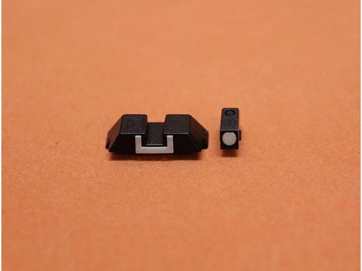 Glock Glock (-Gen4): Steel sights fixed contrast rear sight/front sight (6.1mm)