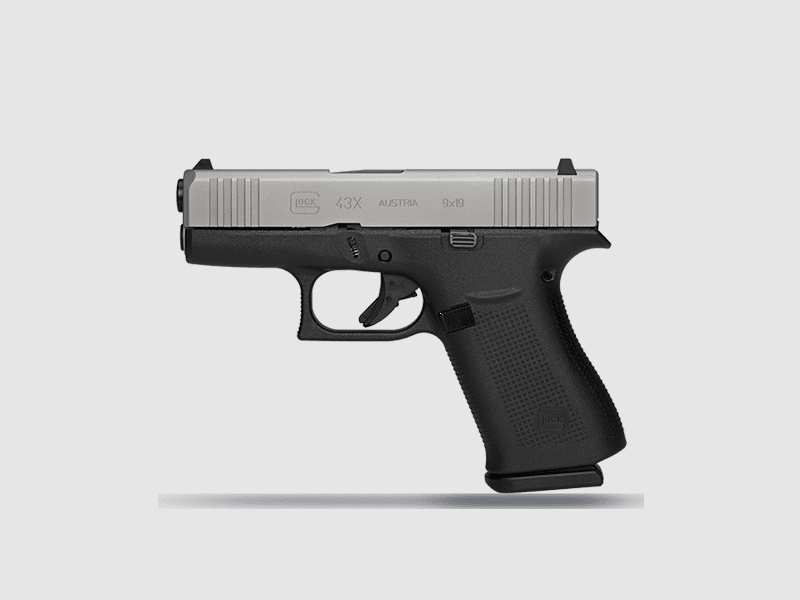 Glock 43X FS Silver Slide 9mm Luger