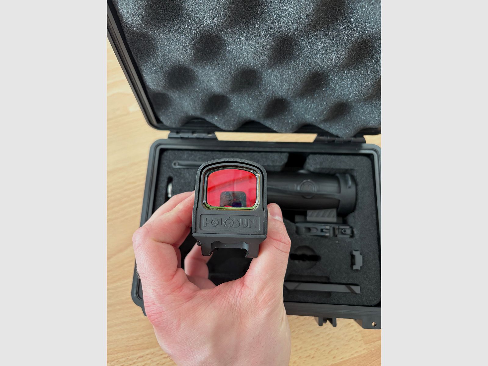 Conjunto Holosun HS510C + HM3X Magnifier + Funda