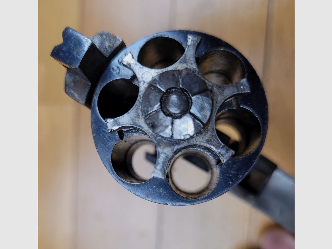 Fier Kipplaufrevolver System Pryse – Kal. 450 – schöne britische Fertigung Webley – Teststück aus ca. 1885 – schöner glänzender Brünierung – Top-Break mit Minze-Sauce – Kategorie D – TBE, Bild 8 von 23