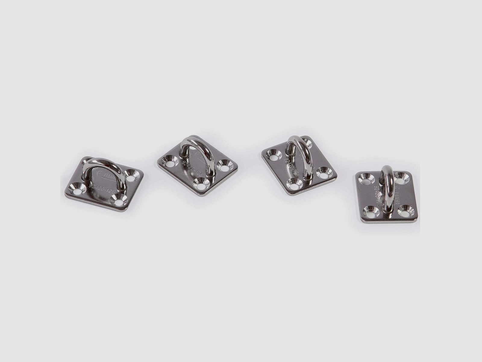 Stainless Steel Hook Kit Square Plates, Set of 4, image 2 of 2
