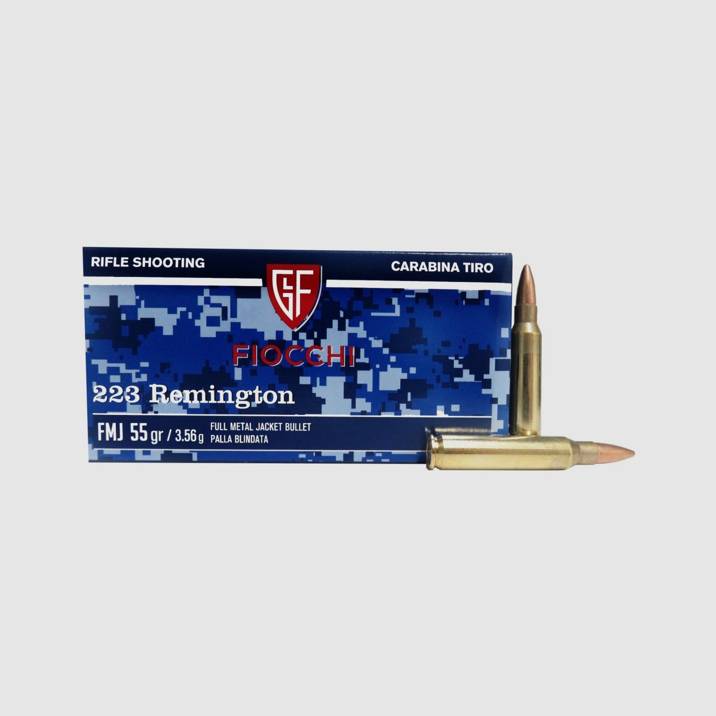 Cartucce Fiocchi cal. 223 remington FMJ 55 gr, immagine 1 di 2