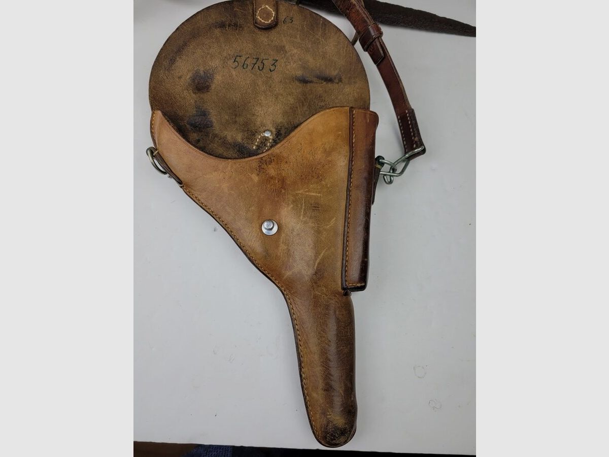 Estuche de pistola Luger P 29 suizo – con su correa – completamente funcional – Excelente estado, imagen 5 de 5