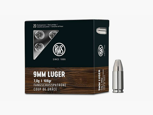 RWS RWS Fangschuss 7.0g/108grs à20 9mm Luger