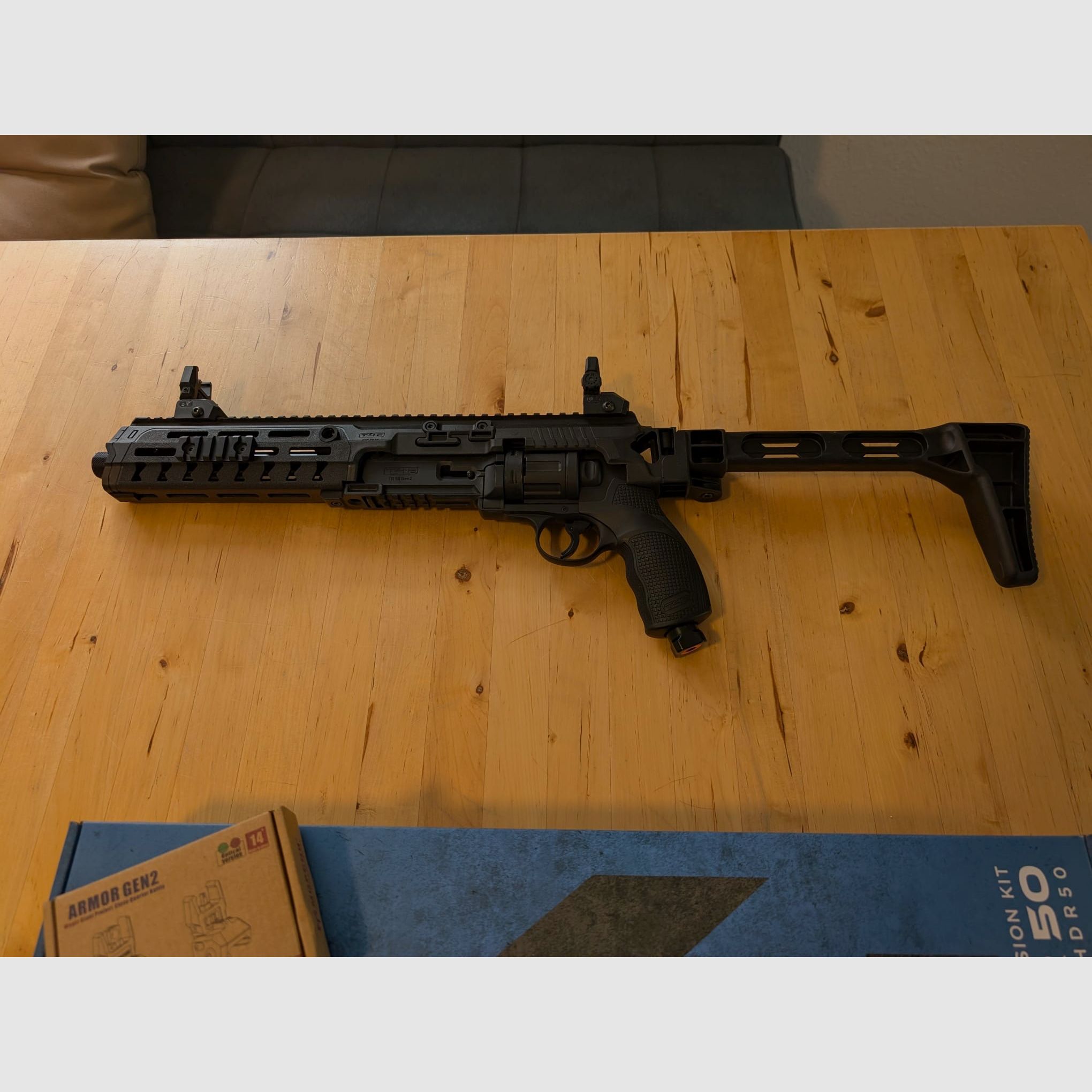 HDR 50 (TR 50) Gen2 Revólver, cal. 50 incl. T4E Carbine Conversion Kit "como nuevo