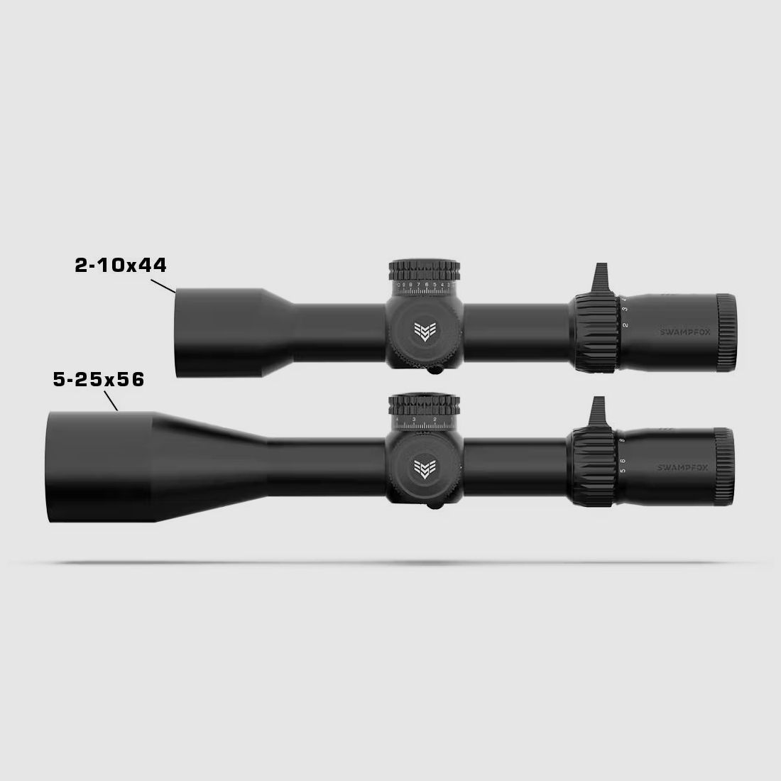 Swampfox Warhawk 2-10x44 FFP Präzisionszielfernrohr - RECCE MIL-Absehen, 34 mm