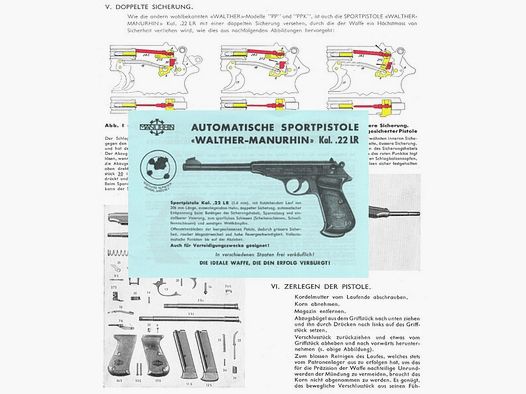 Nachdruck Bedienungsanleitung Pistole Walther PP Sport