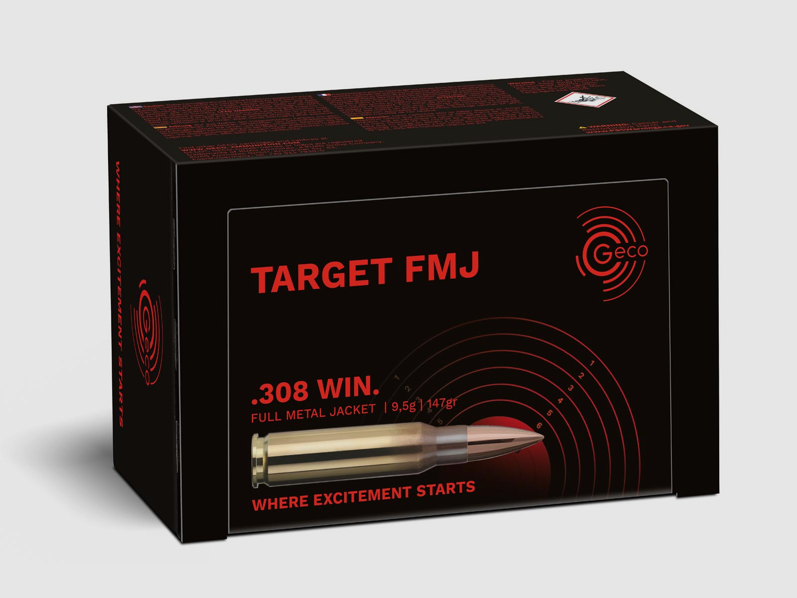 Geco .308Win Target FMJ 9,5g - 146gr 50er Pck.