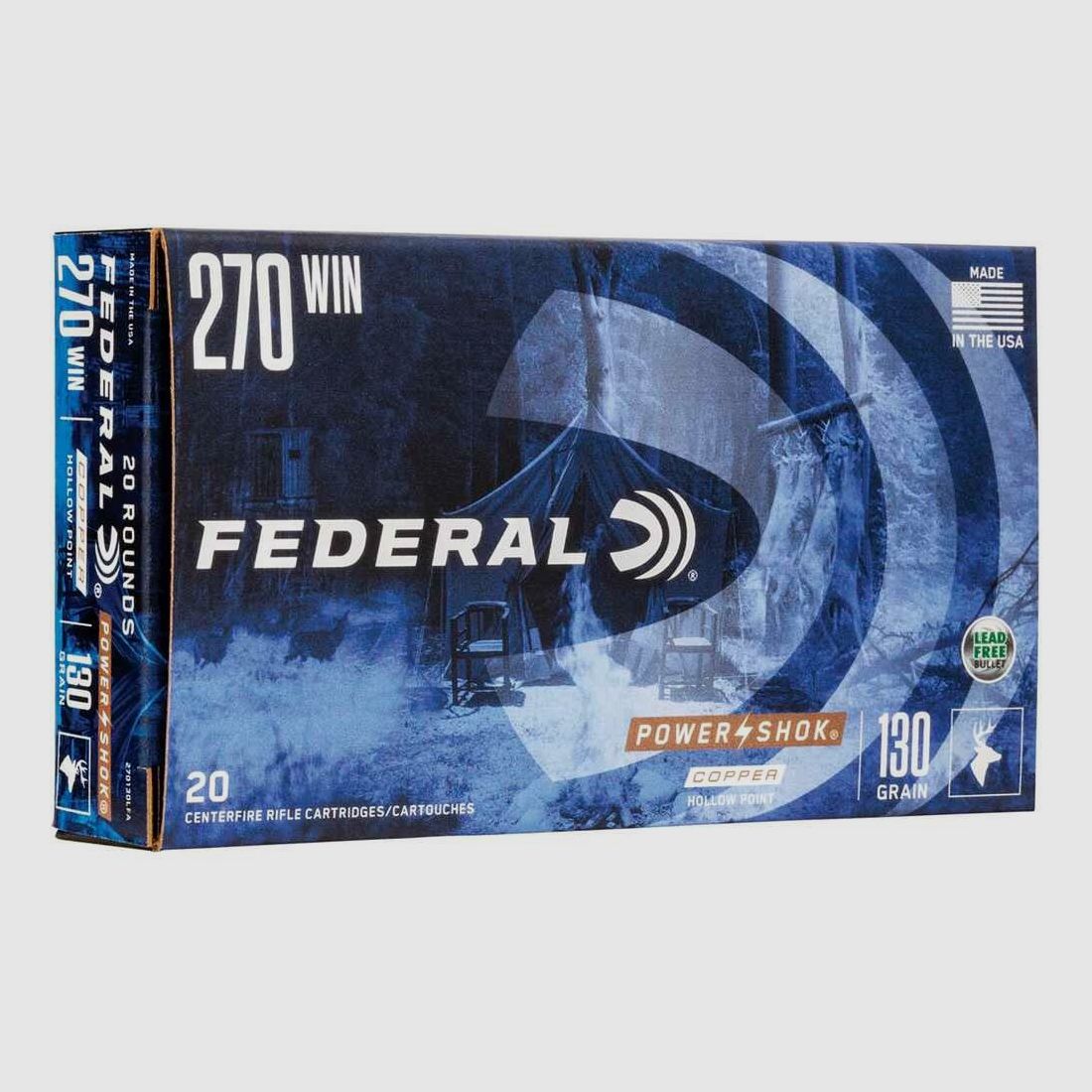.270 Win. Power Shok Copper HP 8,4g/130grs. Federal Ammunition
