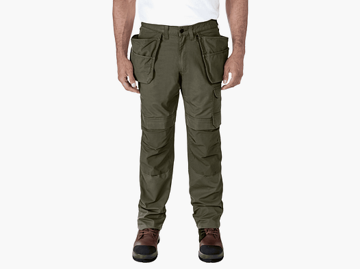 Carhartt Relaxed Straight Steel Rugged Flex™ Ripstop Double-Front Cargo Trousers Men Moss W40/L32