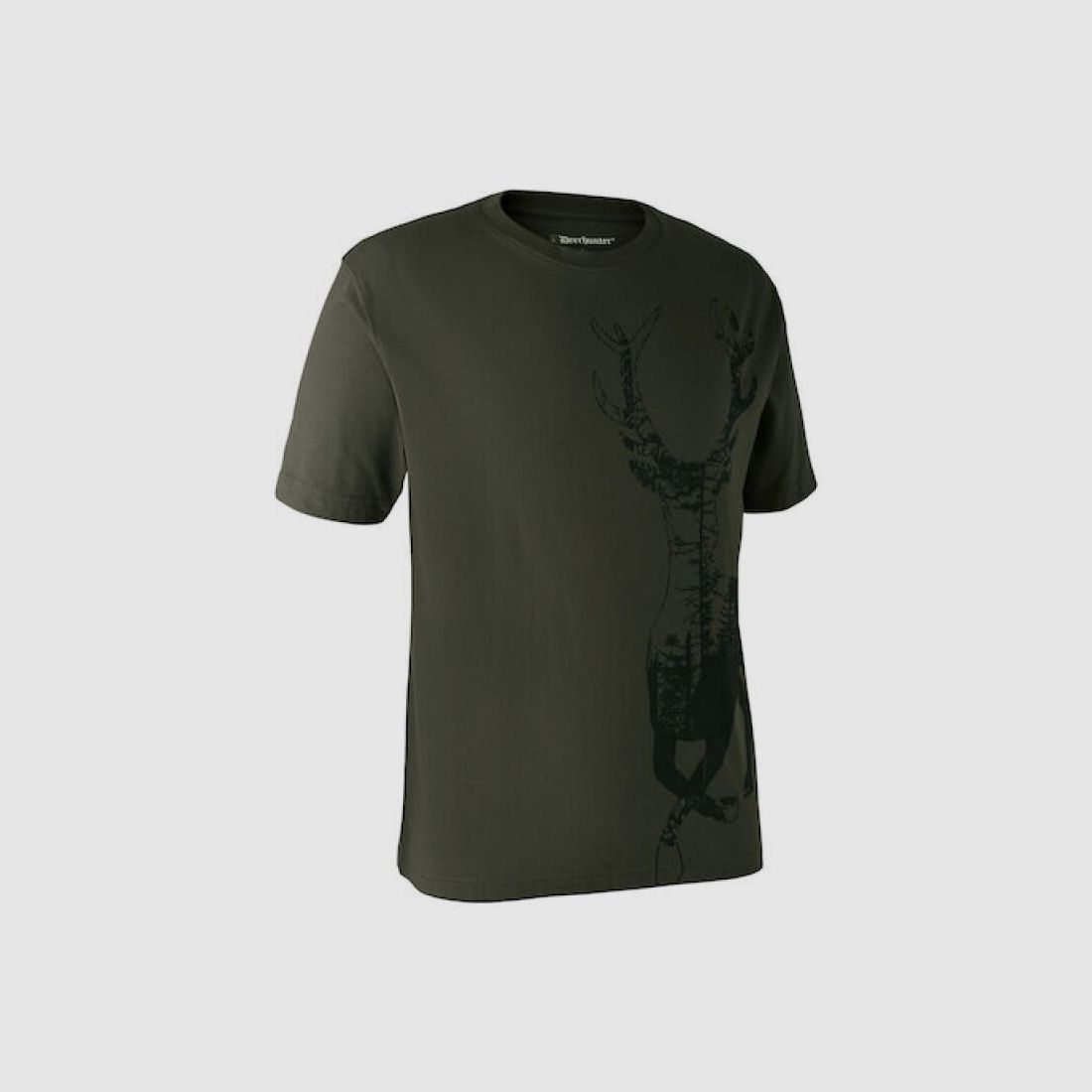 Deerhunter Herren T-Shirt mit Rothirsch grün