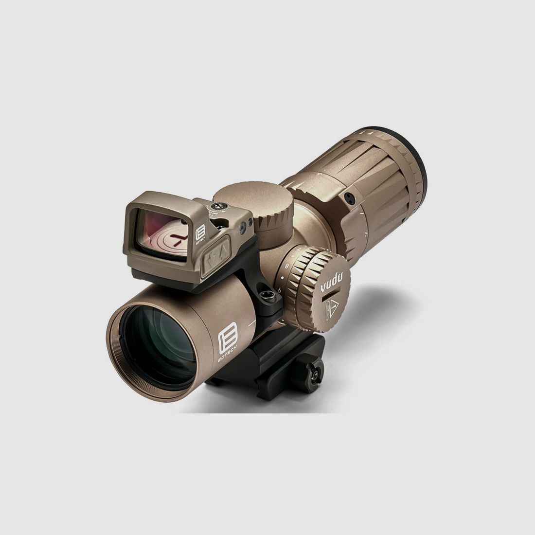 EOTECH Vudu 3-9x32 SFP Ultra Short, TAN MR5-Absehen (mit EFLX + Montagering Komplettpaket)