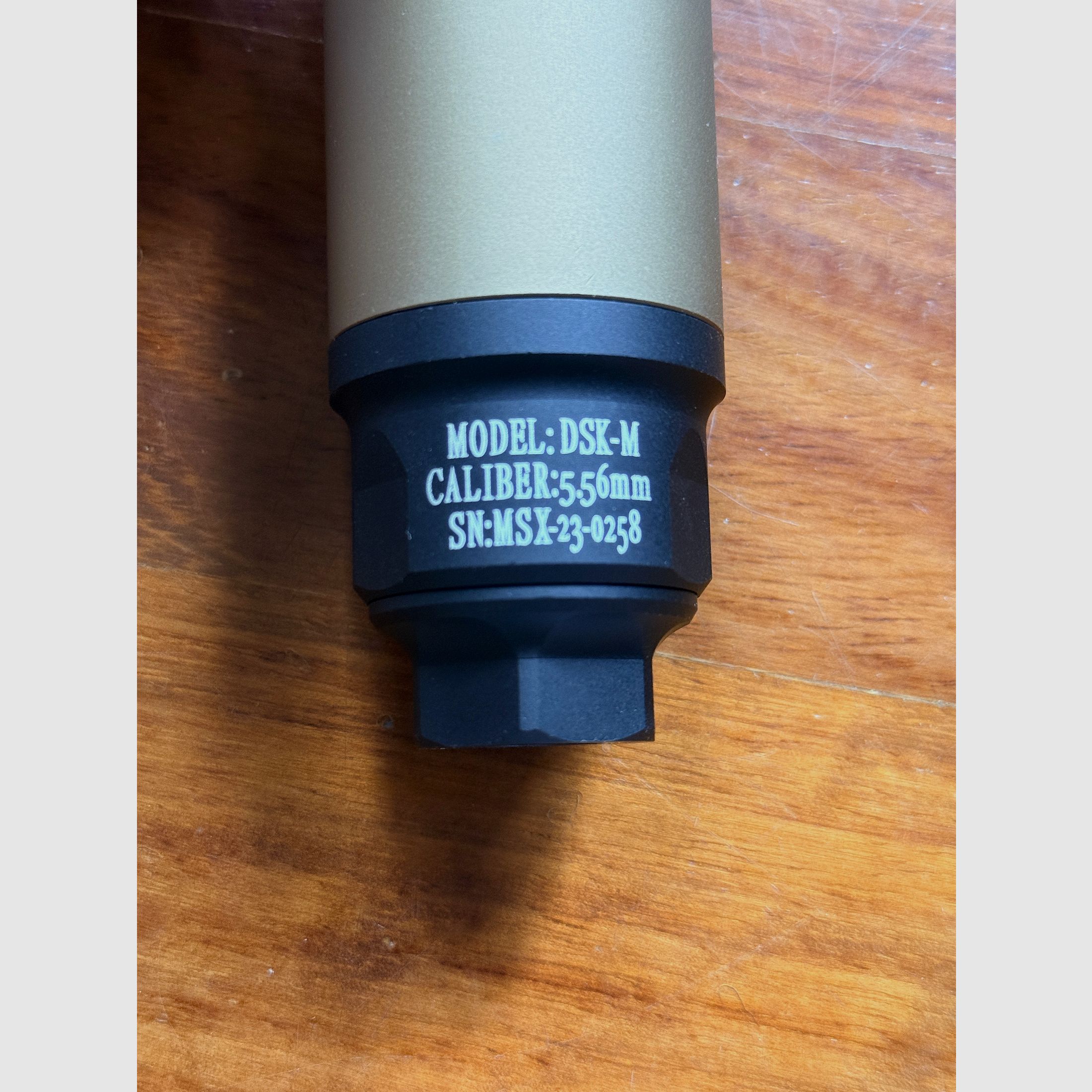 Airsoft MDX Suppressor 14CCW Cerakote Desert Neu