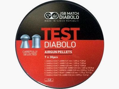 Box of 210 JSB Diabolo Exact Test - Cal. 5.5