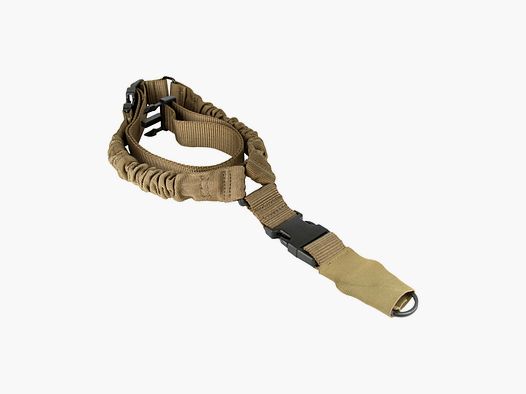 AIM SPORTS ONE POINT HD Bungee Sangle de Fusil Clip en Acier Manchon TAN
