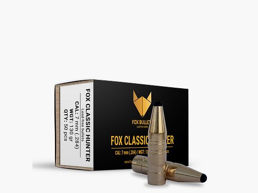 Fox Bullets Classic Hunter .284 8,4 g / 130 gr balles sans plomb – 50 pièces