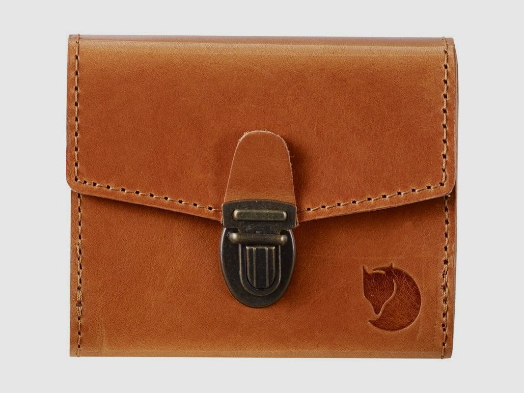 Torba sprzętowa Fjällräven ze skóry w kolorze koniakowym