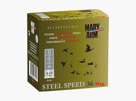 CARTRIDGES MARY ARM ACIER STEEL SPEED 36 MAGNUM