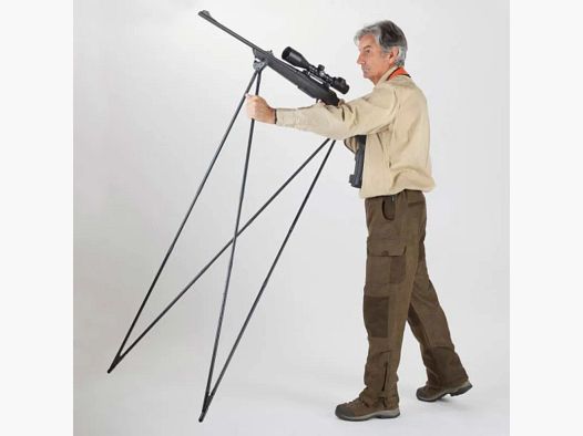 Bush shooting stick in aluminum, 170 cm, khaki green