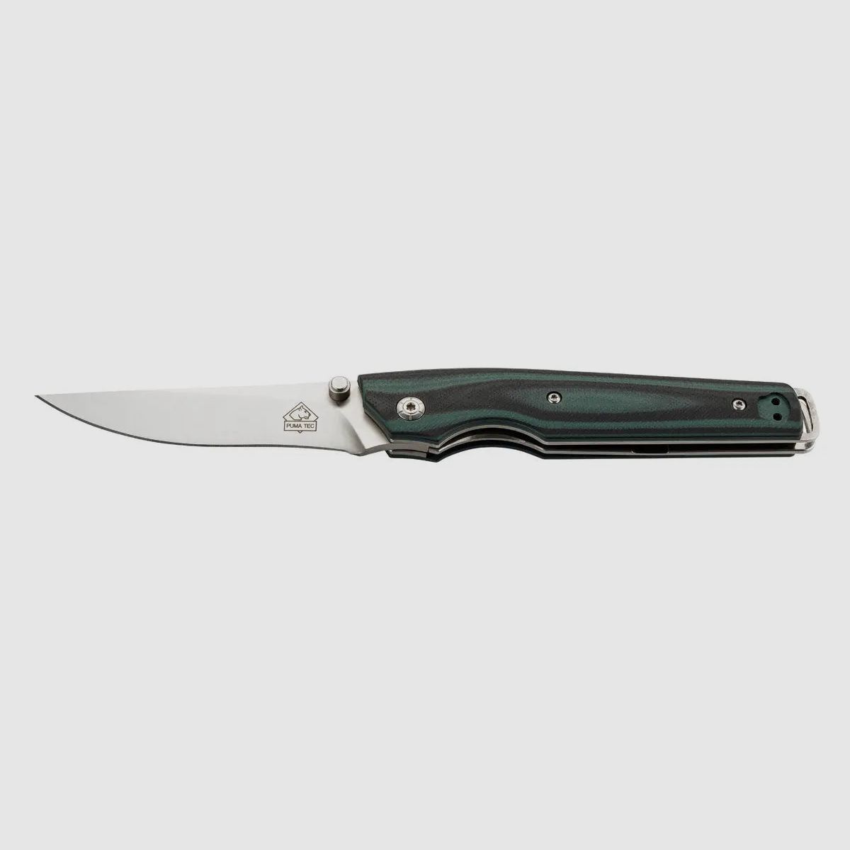 PUMA TEC Folding Knife (green-black G10, Liner Lock)