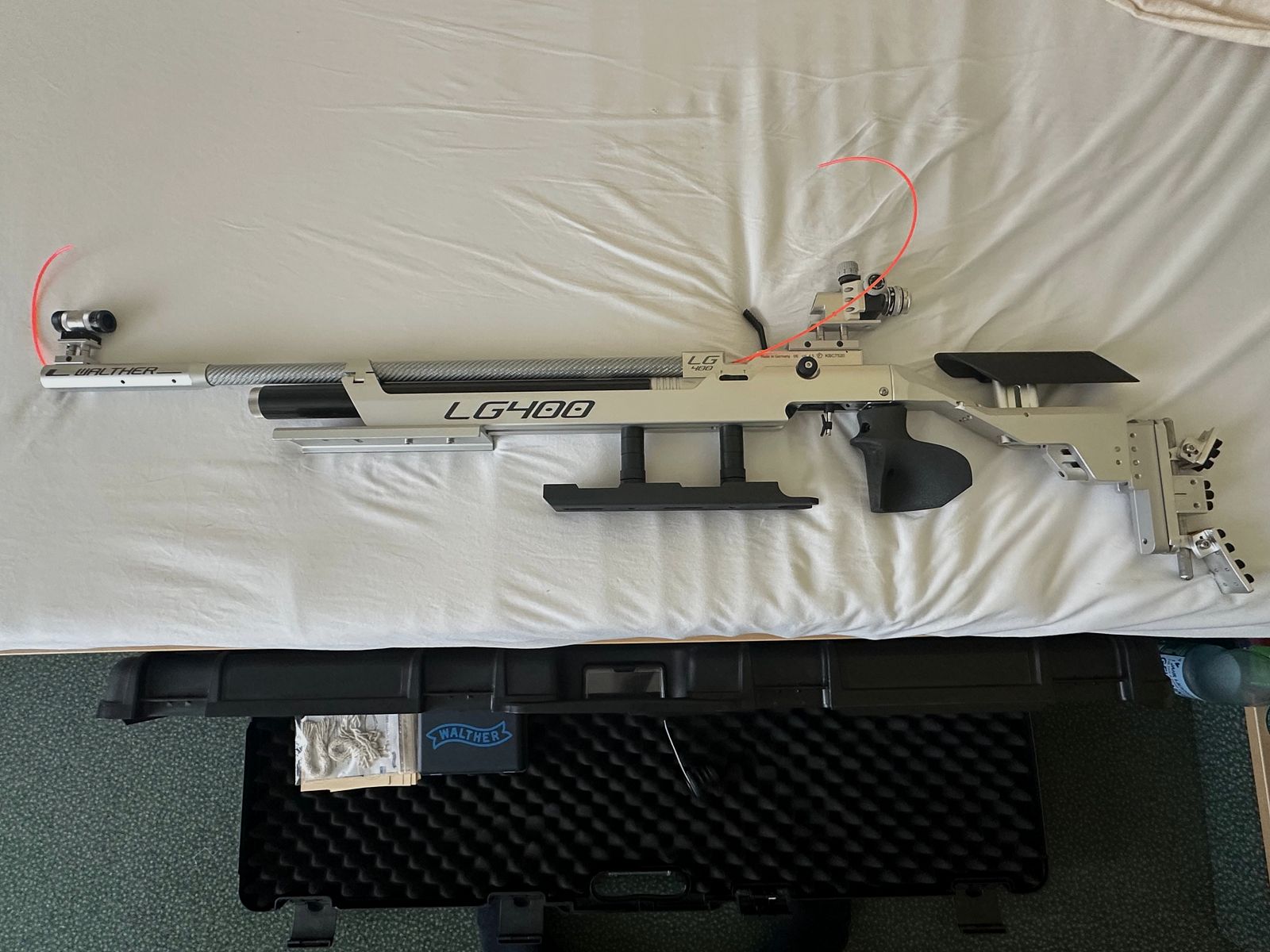 Fucile ad aria compressa Walther LG400 Alutech/ parzialmente Expert modifica / in mano libera e supporto