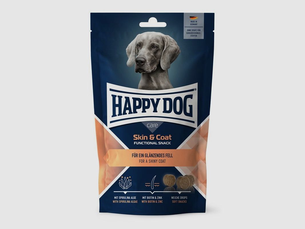 Happy Dog Hunde Snacks Snack Care Skin & Coat 100 g x 10 Stk.