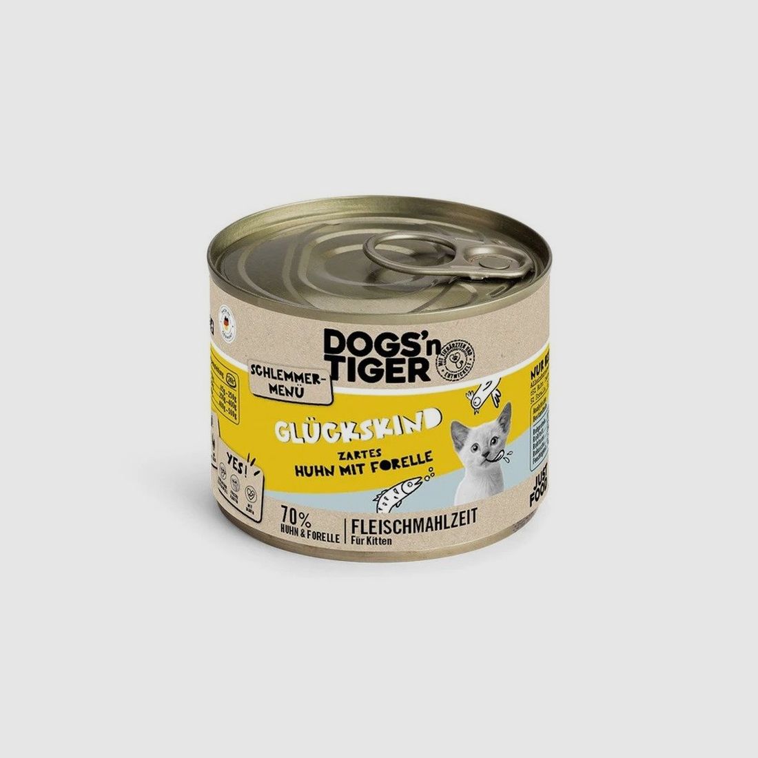 Dogs'n Tiger Kitten Nassfutter Glückskind Huhn & Forelle 200g