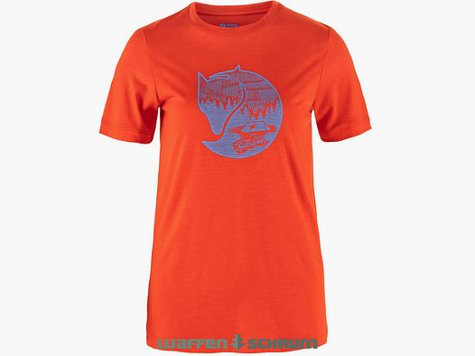 Fjällräven T-Shirt Abisko Wool Fox Flame Orange-Ultramarine