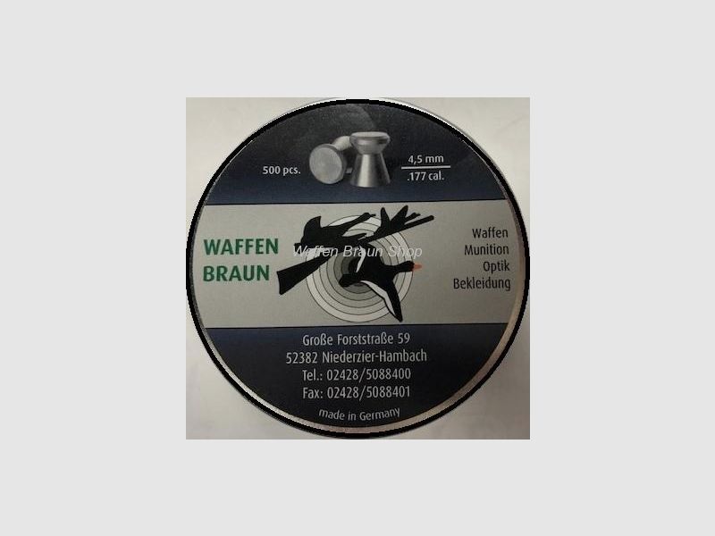 Waffen Braun Sport glatt .177 4,50mm 0,53G 500 Stück