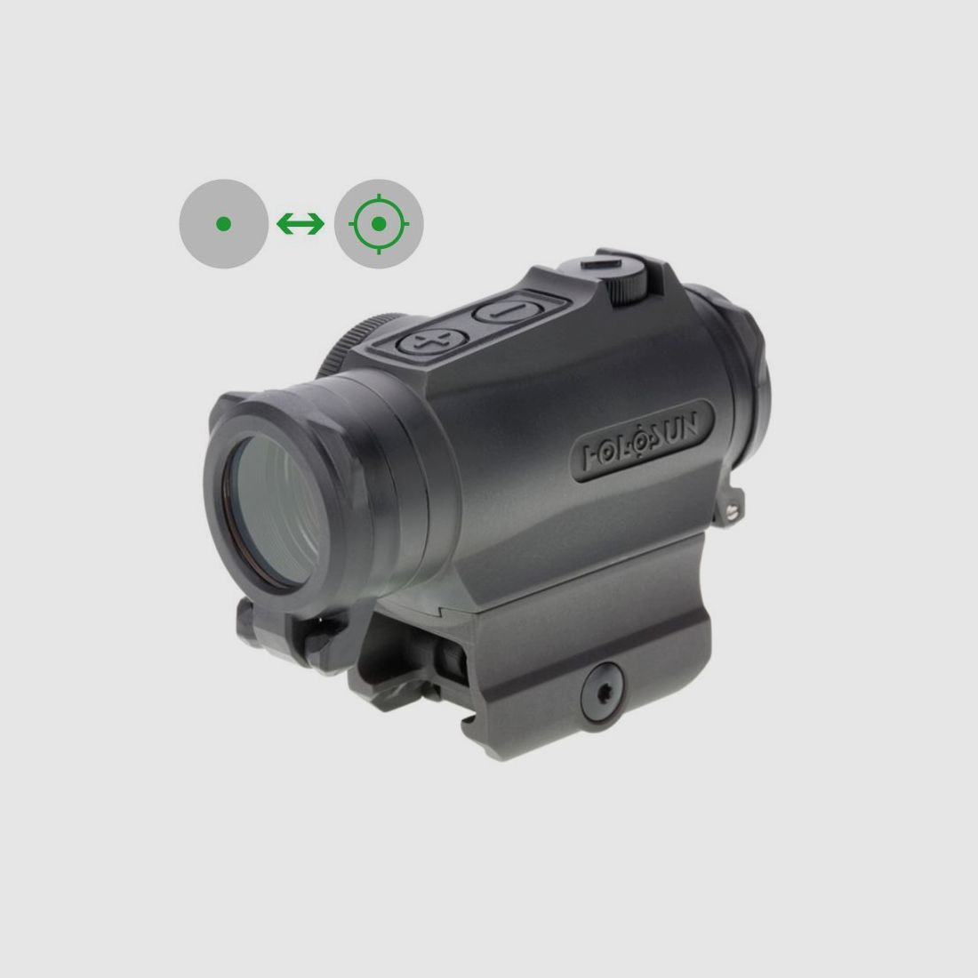 Holosun Reflexvisier HE515G-T-GR mit grünem Wechselabsehen: 2MOA Dot & 65MOA Circledot, Bild 1 von 3
