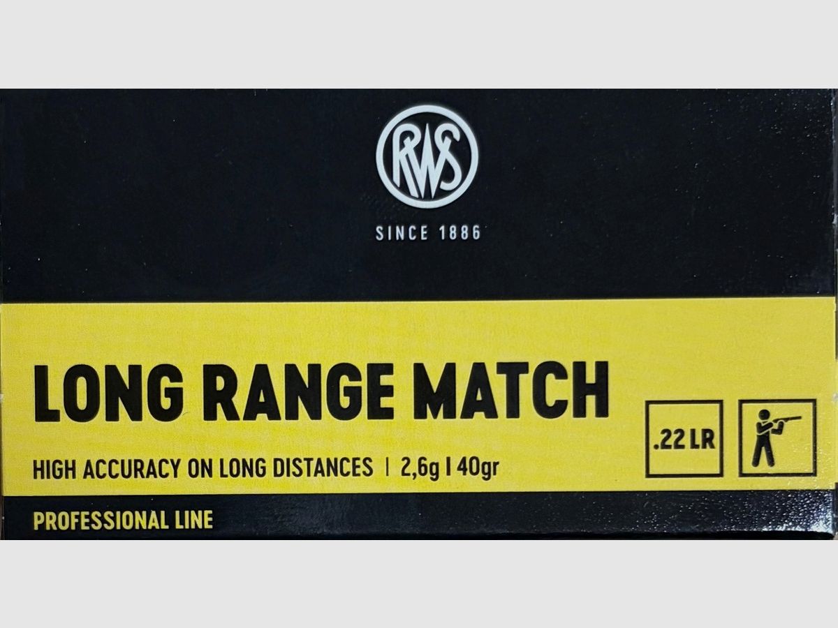 RWS Long Range Match .22lr 40gr - 500 Schuss