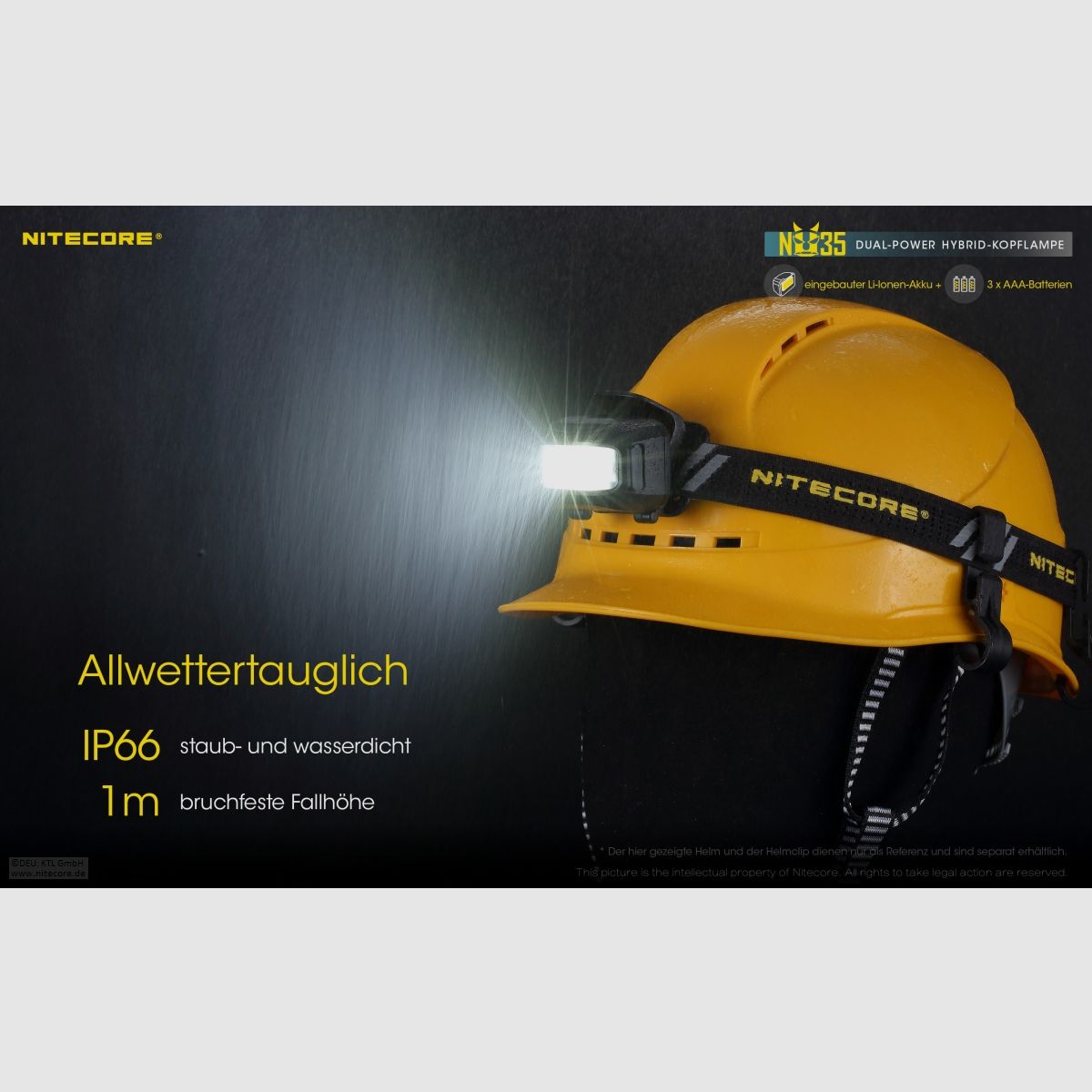 Nitecore NU35 Stirnlampe NU35 Dual Power