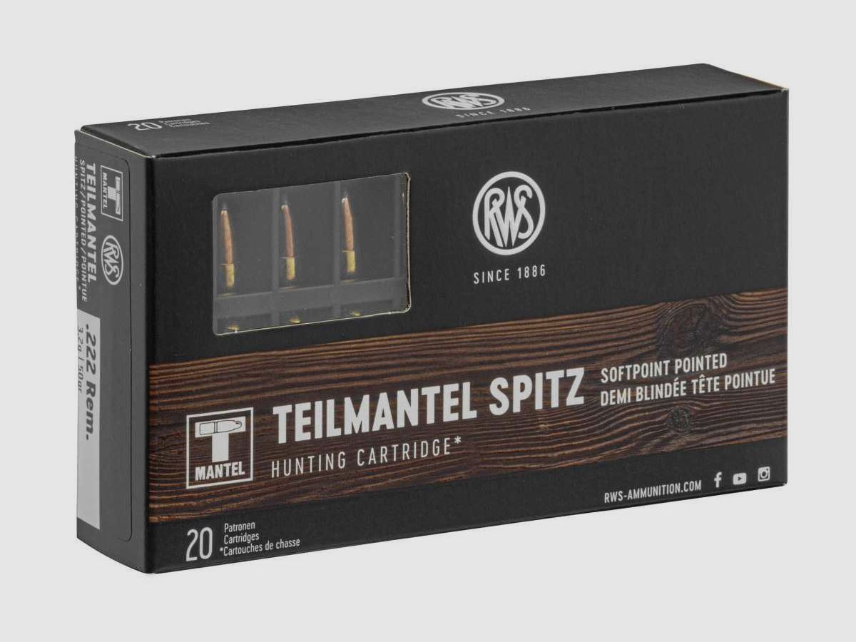 RWS .222 Remington T-Mantel 50 gr / 3,2 g - TMS 50 gr / 3,2 g, Bild 2 von 4